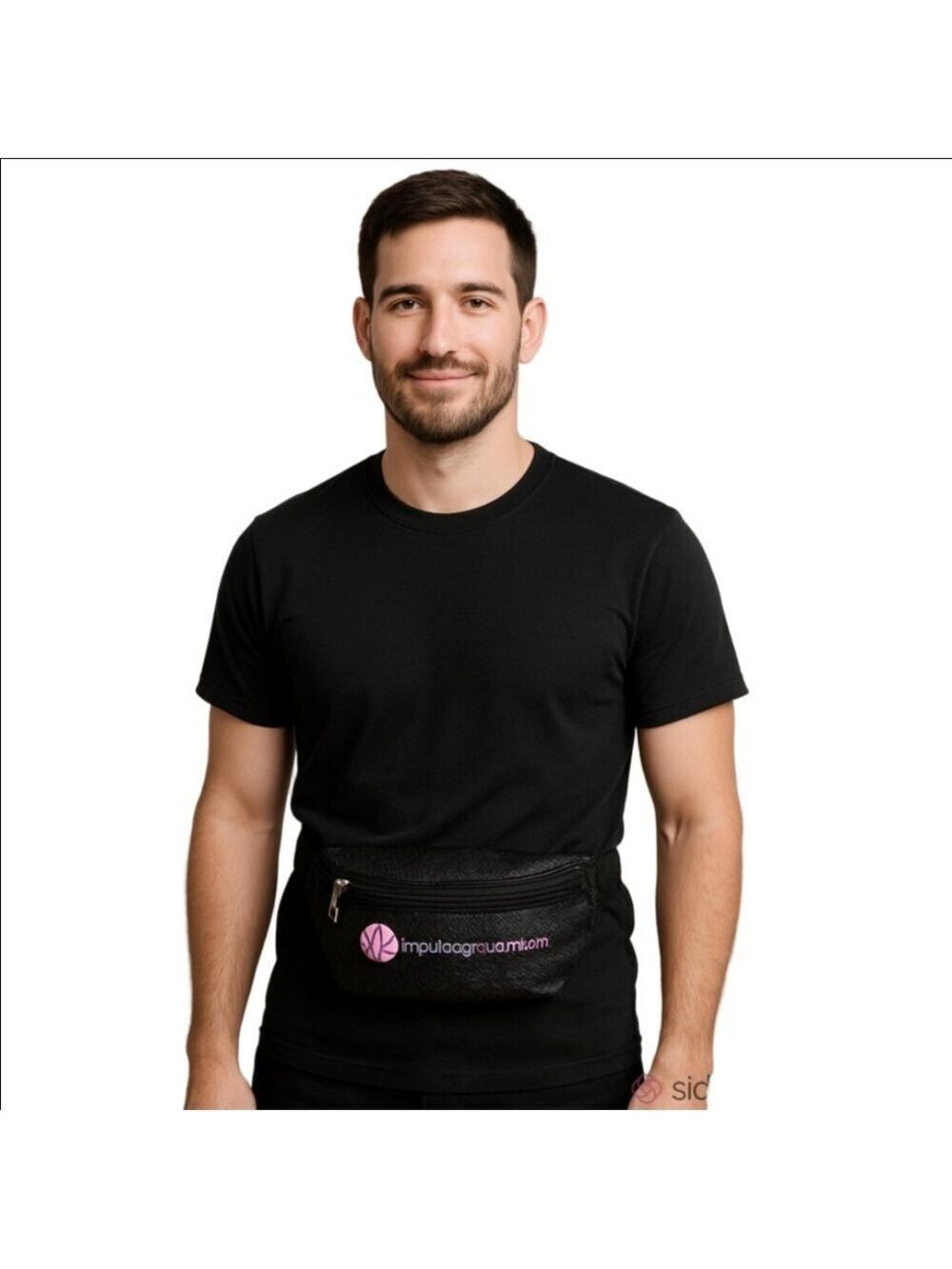 Impulse Group Miami Black Belt Bag Adjustable Strap